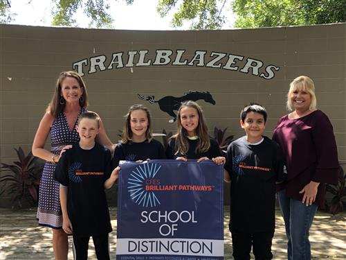 Students, staff and Principal Stephanie Joyner  